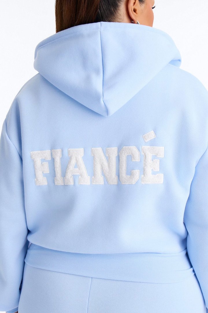 She's A Fiancé Fleece Pant Set - Light Blue