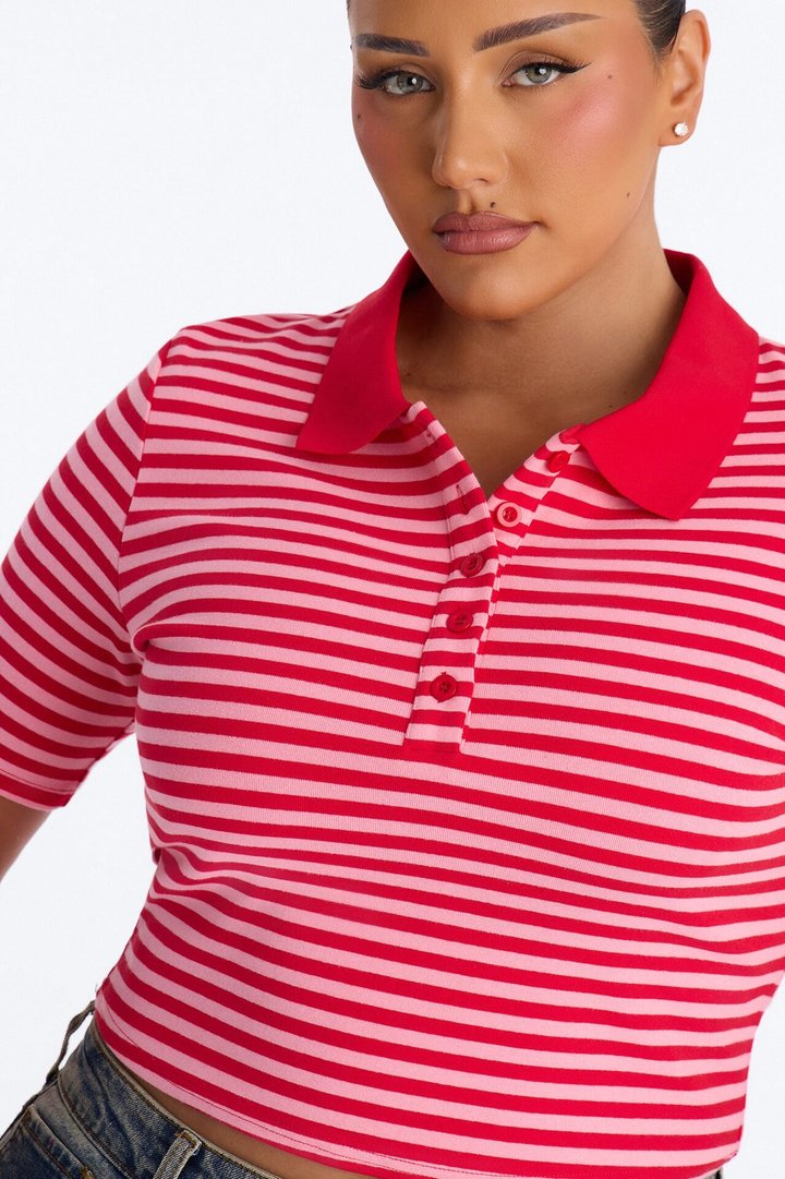 Nellie Stripped Shirt - Red/combo