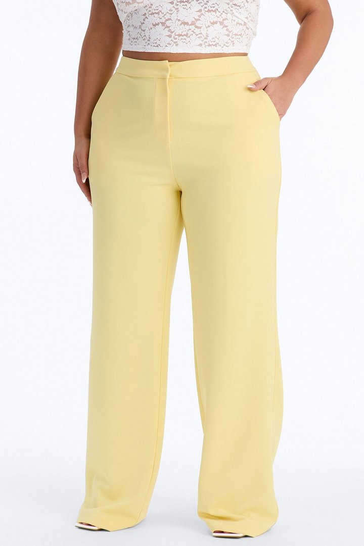 Core Competency Straight Leg Trouser - Butter Yellow