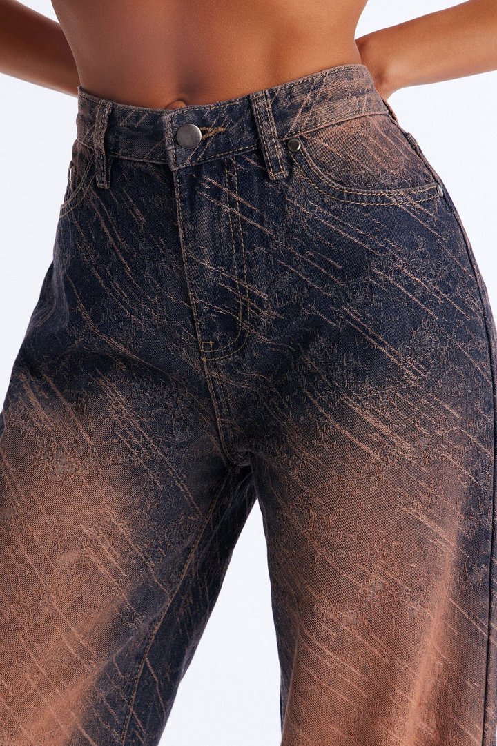 Rain Or Shine Jacquard Tinted Jeans - Vintage Wash