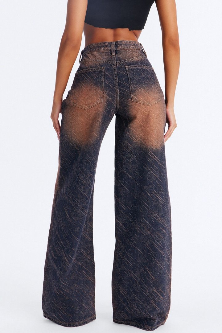 Rain Or Shine Jacquard Tinted Jeans - Vintage Wash