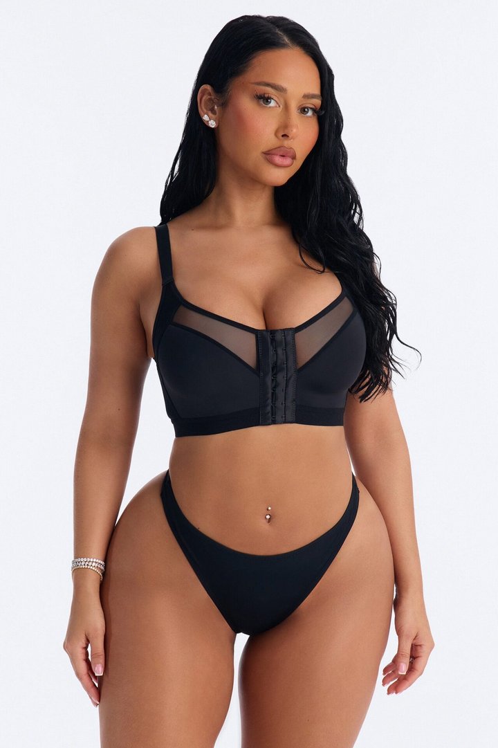 Wireless Front Closure Bra - Black