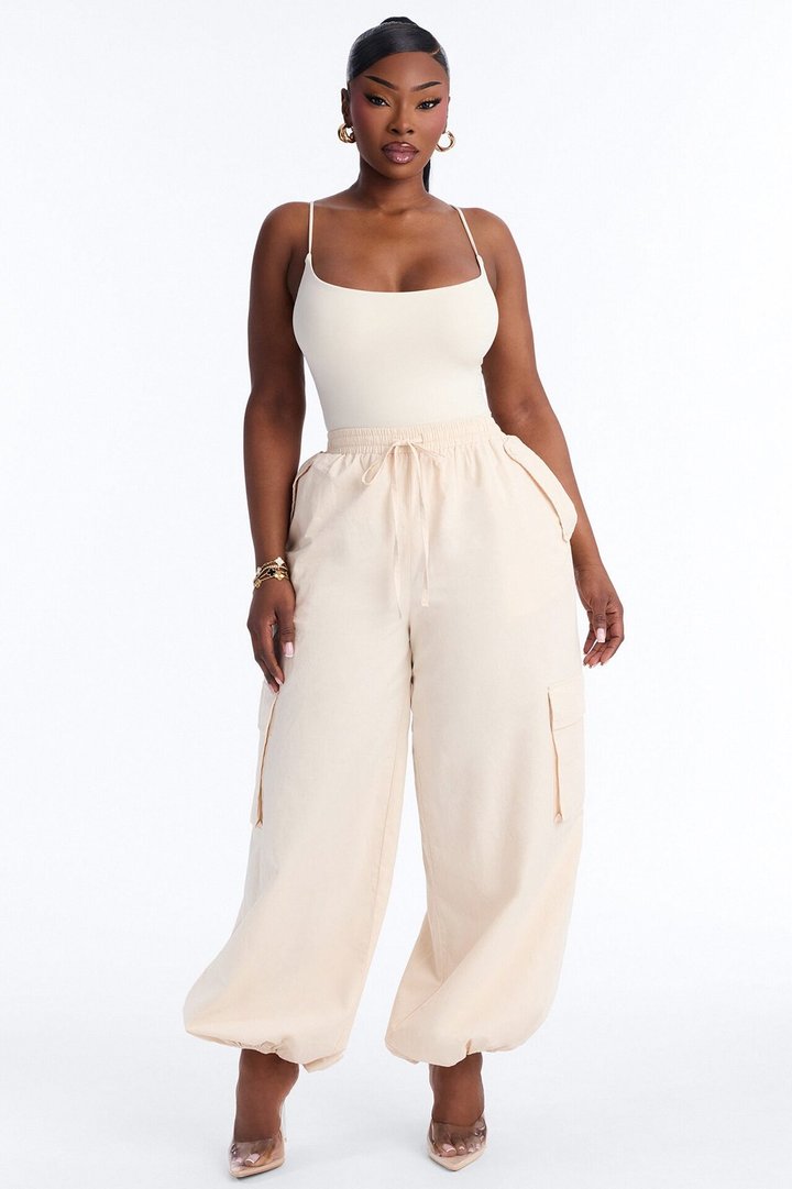 Second Skin Double Lined Square Neck Cami Bodysuit - Bone