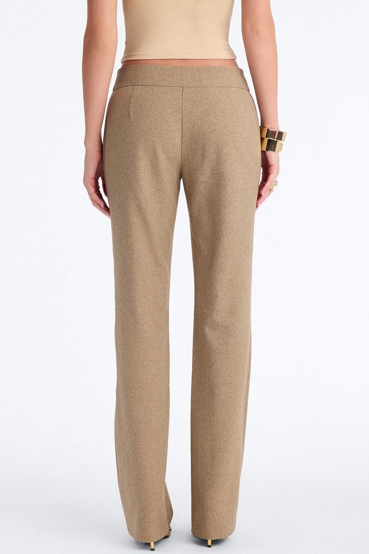 Panthere Low Rise Straight Leg Trouser - Caffe