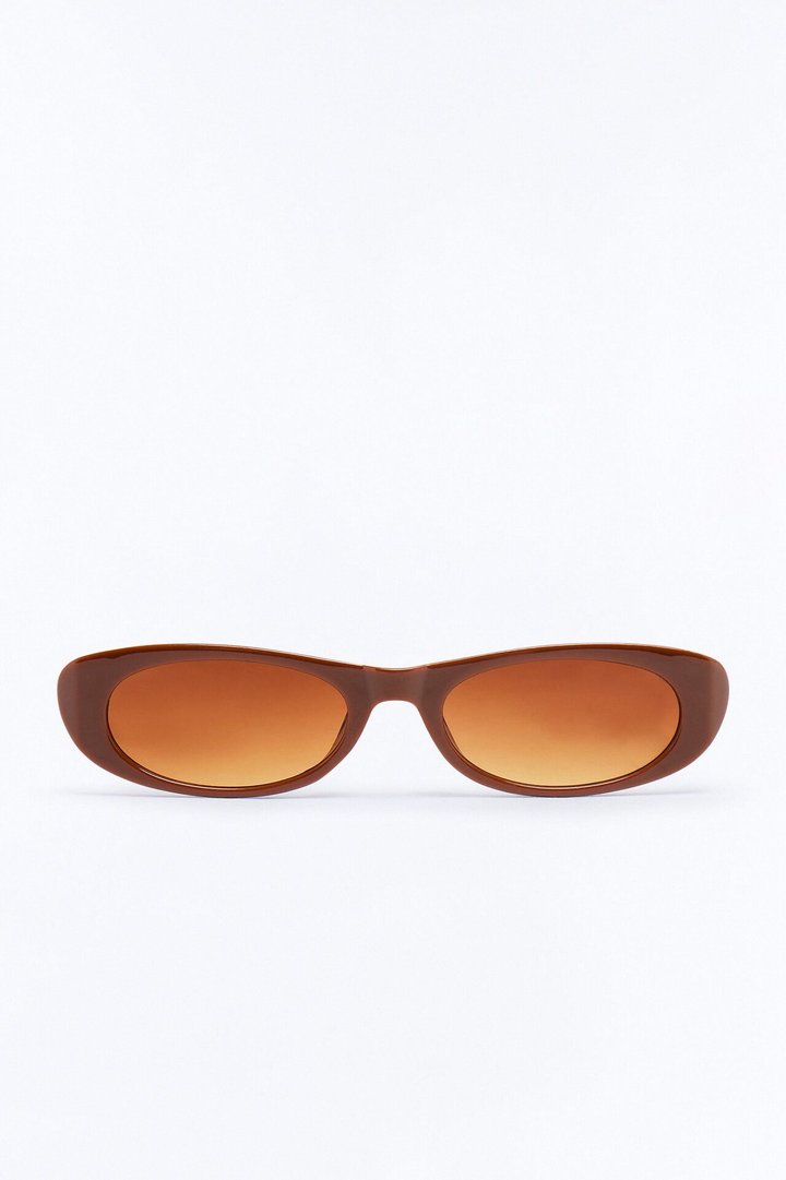 Huda Cat Eye Sunglasses - Brown