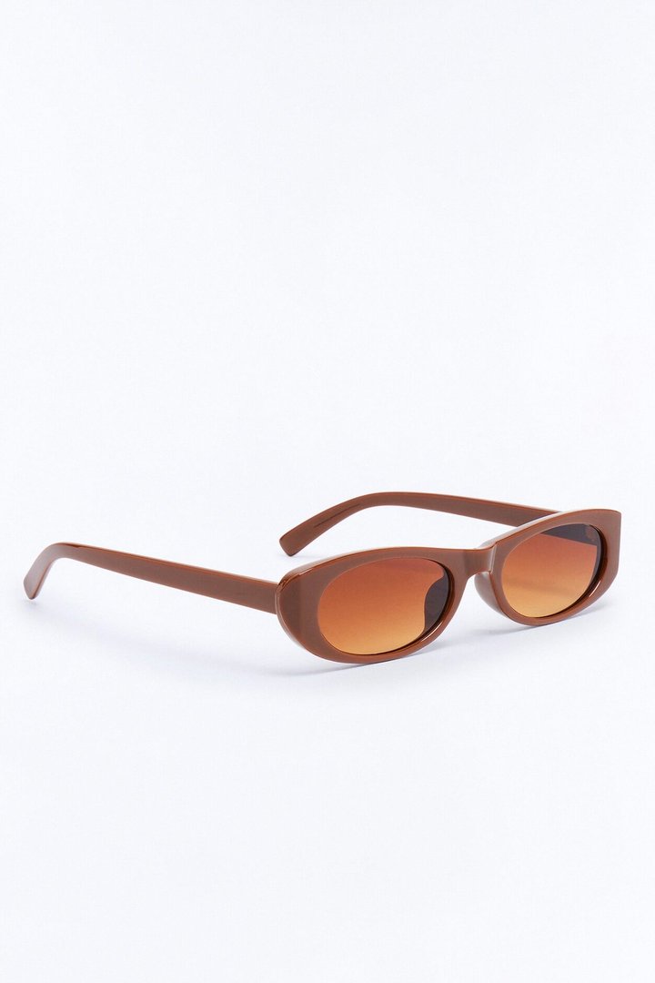 Huda Cat Eye Sunglasses - Brown