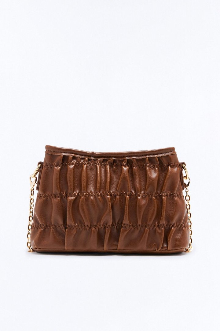 My Most Precious Faux Leather Shoulder Handbag - Brown