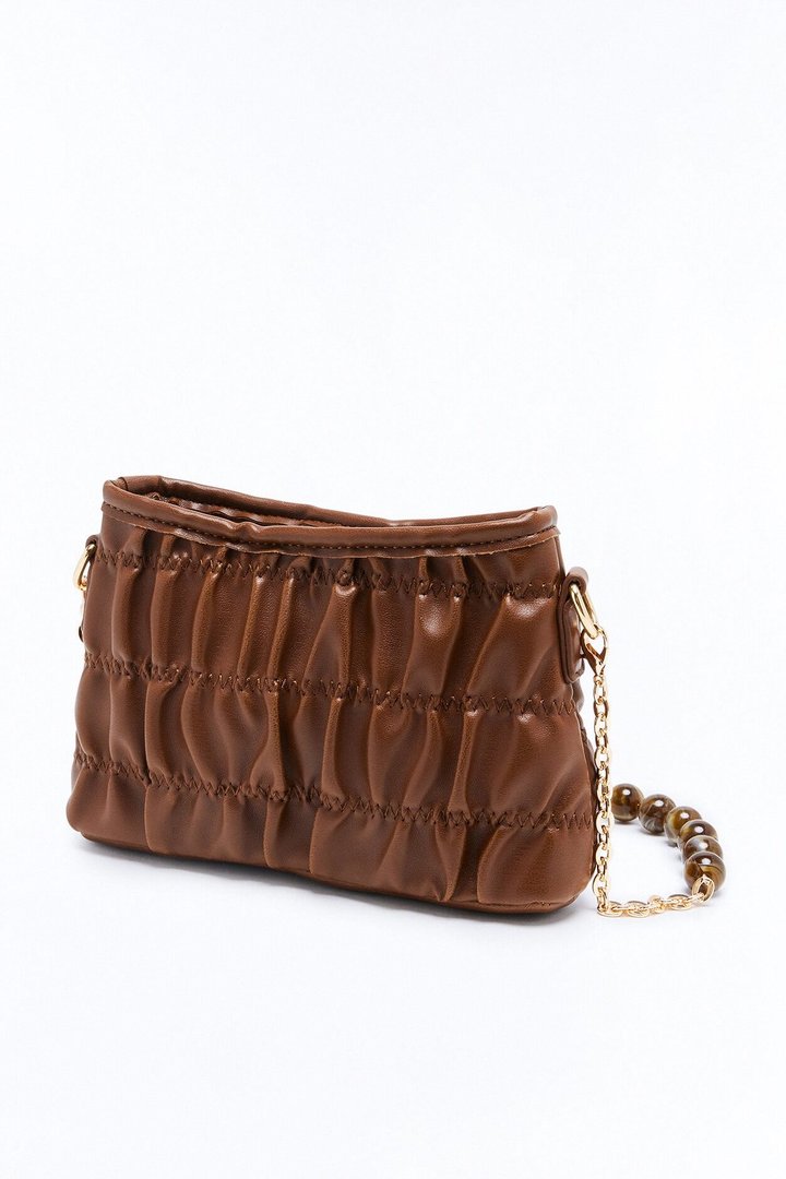 My Most Precious Faux Leather Shoulder Handbag - Brown