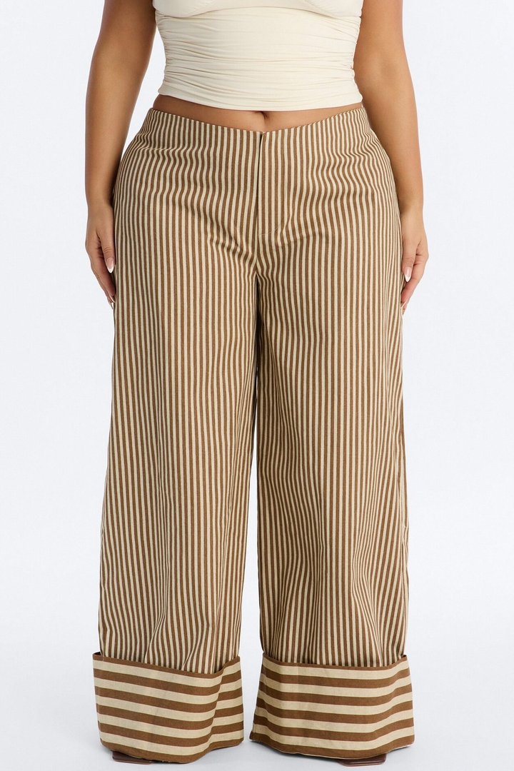 Jameson Striped Pant - Brown/combo