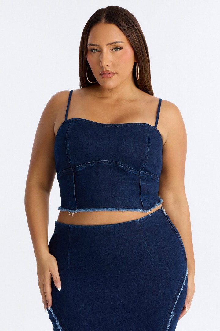 Daydreamer Denim Skirt Set - Dark Wash