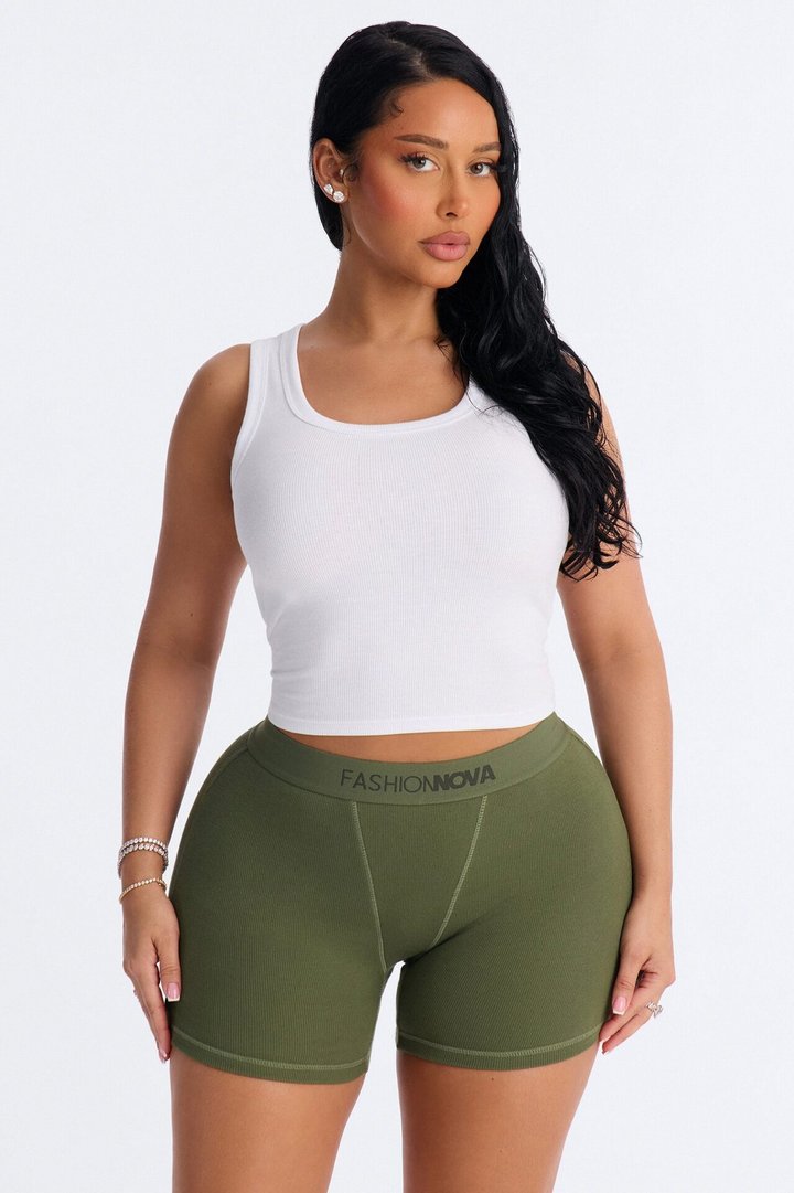 FN Mood Cotton Ribbed Boxer Brief - Olive