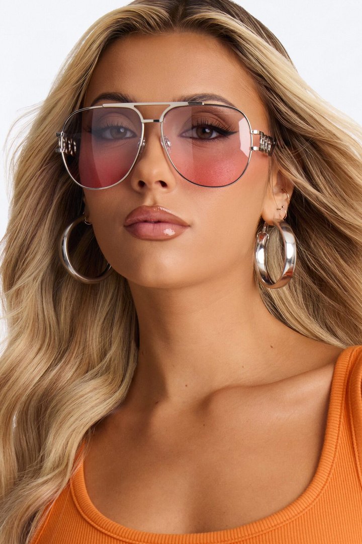 Shotgun Baddie Sunglasses - Pink/combo