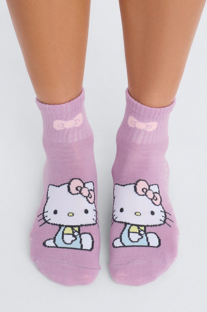 Hello Kitty Team 5 Pack Ankle Socks - Purple/combo