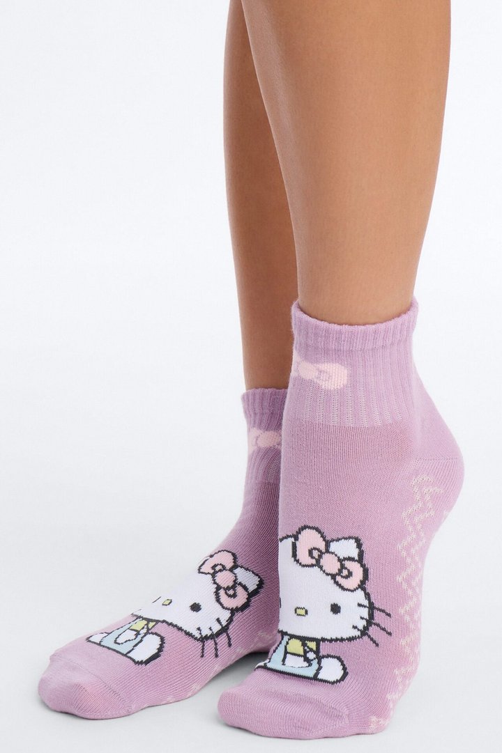 Hello Kitty Team 5 Pack Ankle Socks - Purple/combo