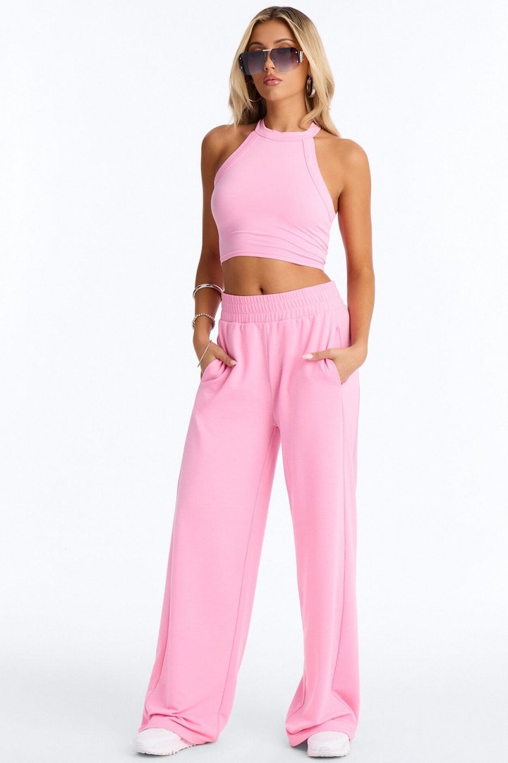 Never Too Late Pant Set - Pink