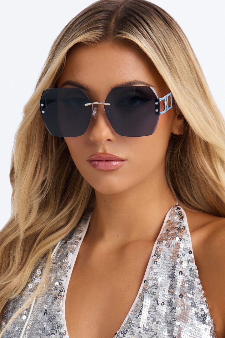 Sunset State Sunglasses - Blue/Silver