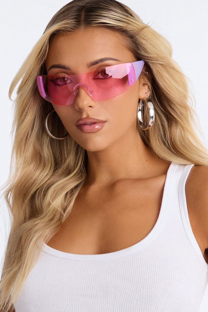 Baddie Blaze Sunglasses - Pink/combo