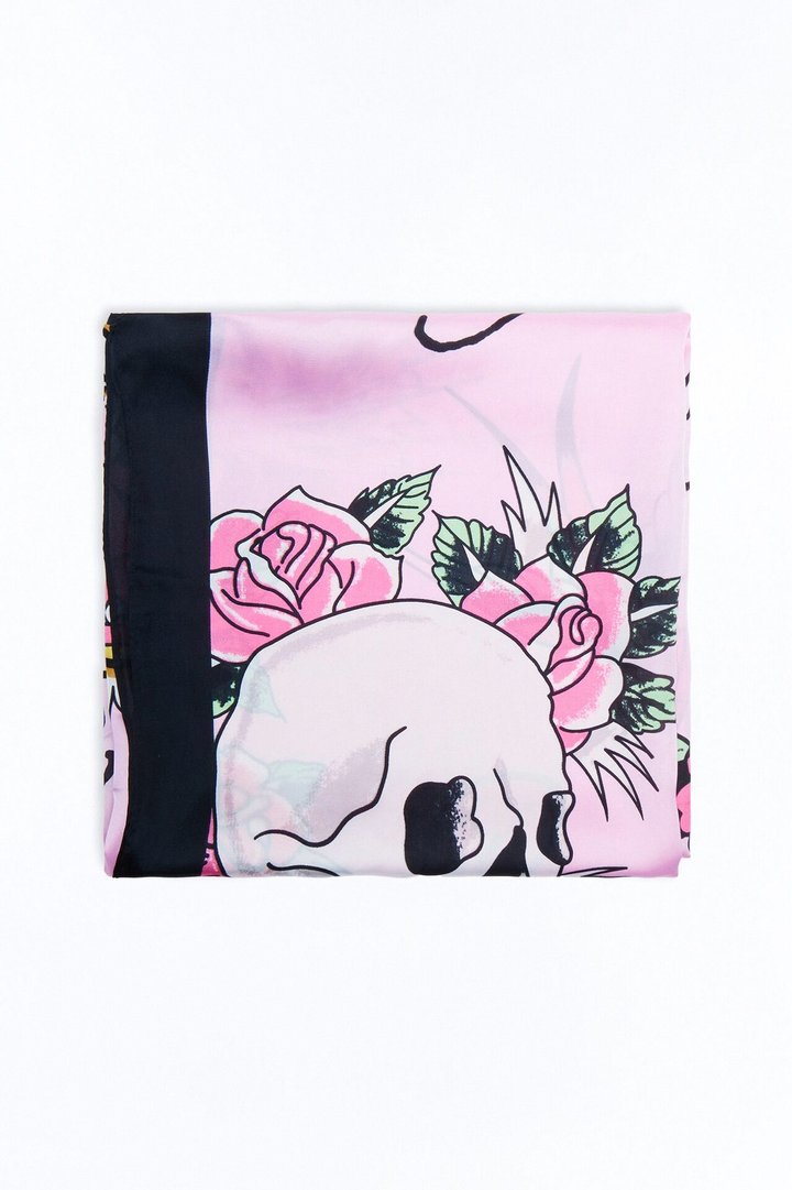 Wild And Sweet Ed Hardy Head Scarf - Pink/combo
