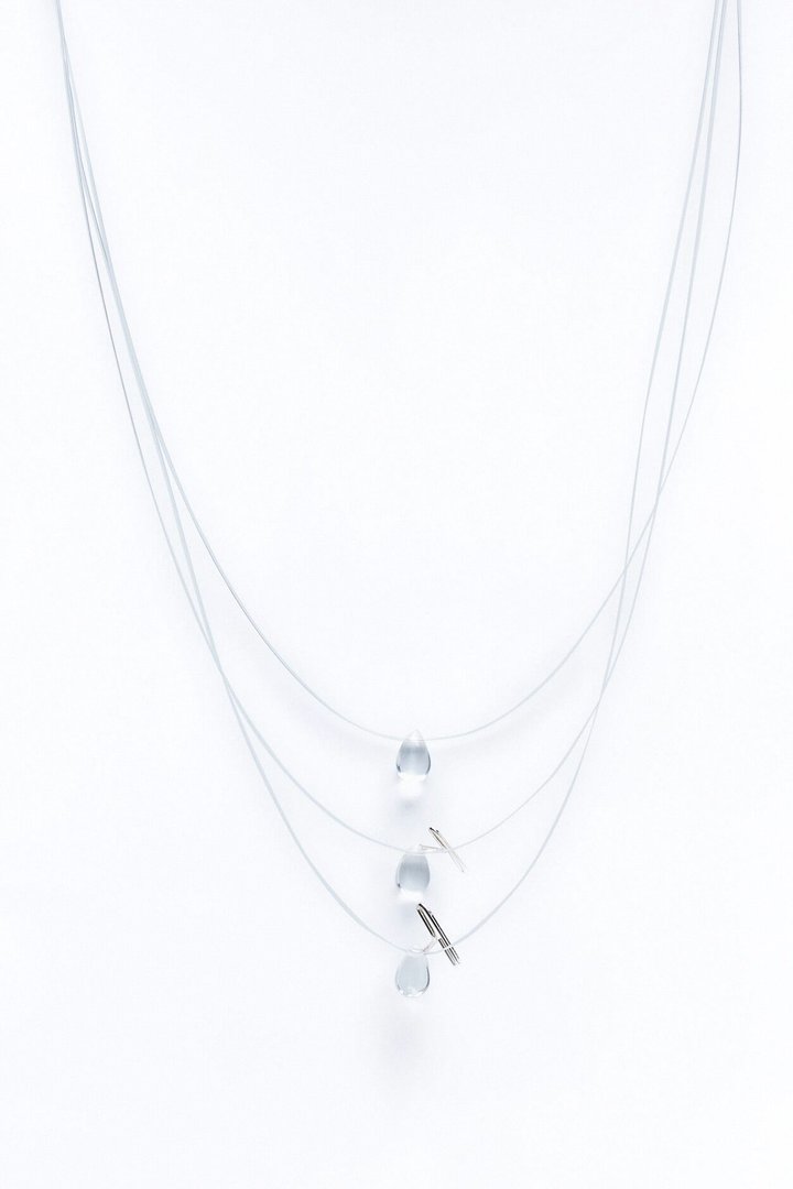 Just Once Clear Layered Necklace - Clear