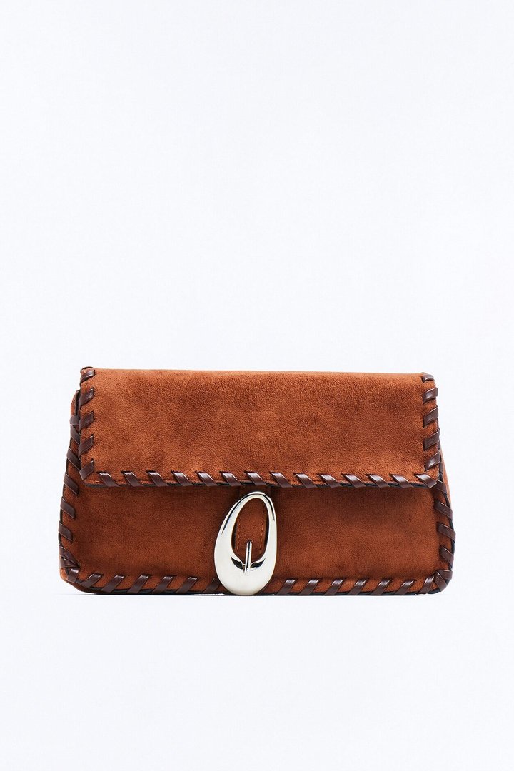 Heartbreak Ridge Faux Suede Bag - Brown