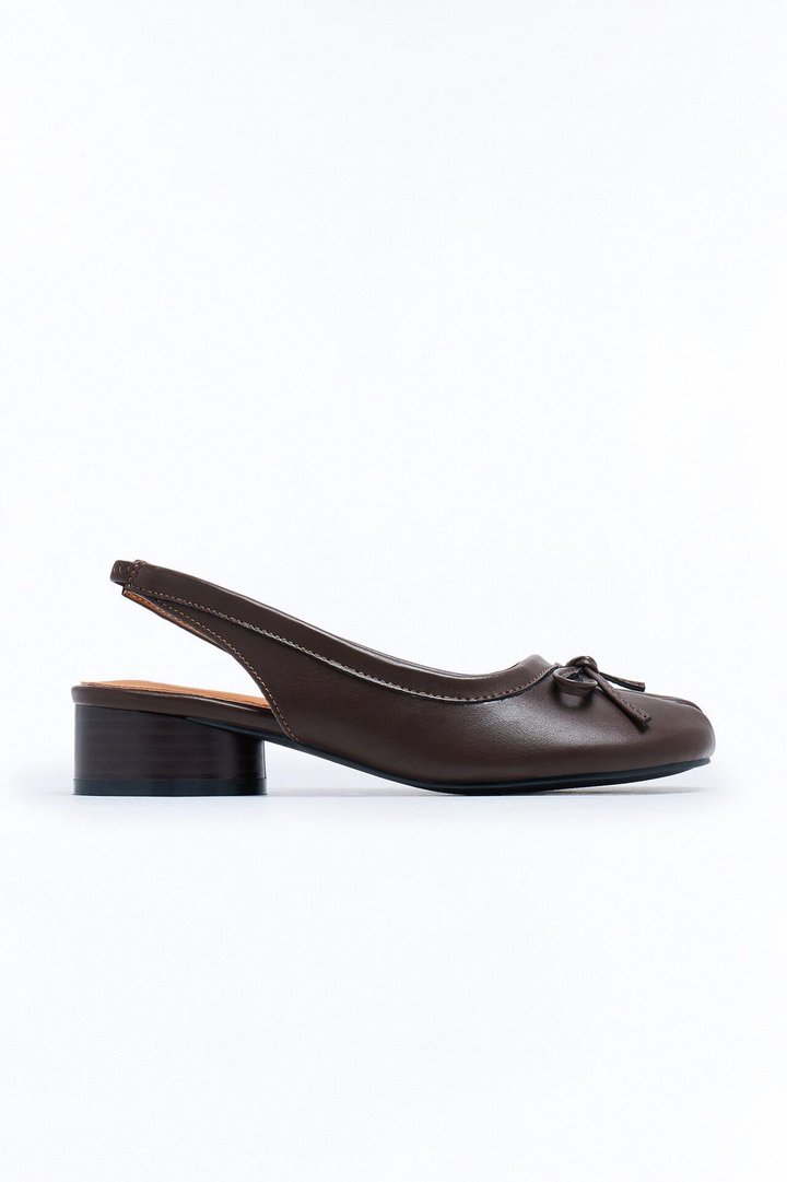CeeCee Tabi Bow Slingback Flats - Brown