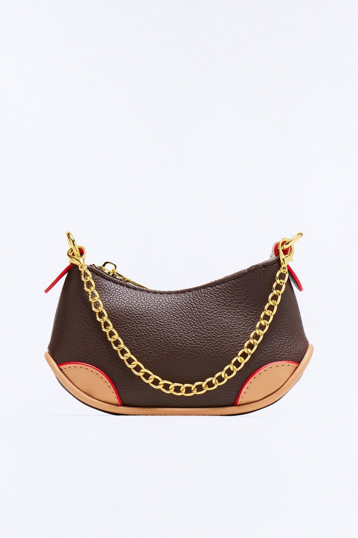 All The Little Things Faux Leather Crossbody Bag - Brown/combo