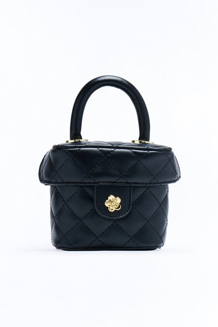 Petite Essential Faux Leather Crossbody Bag - Black