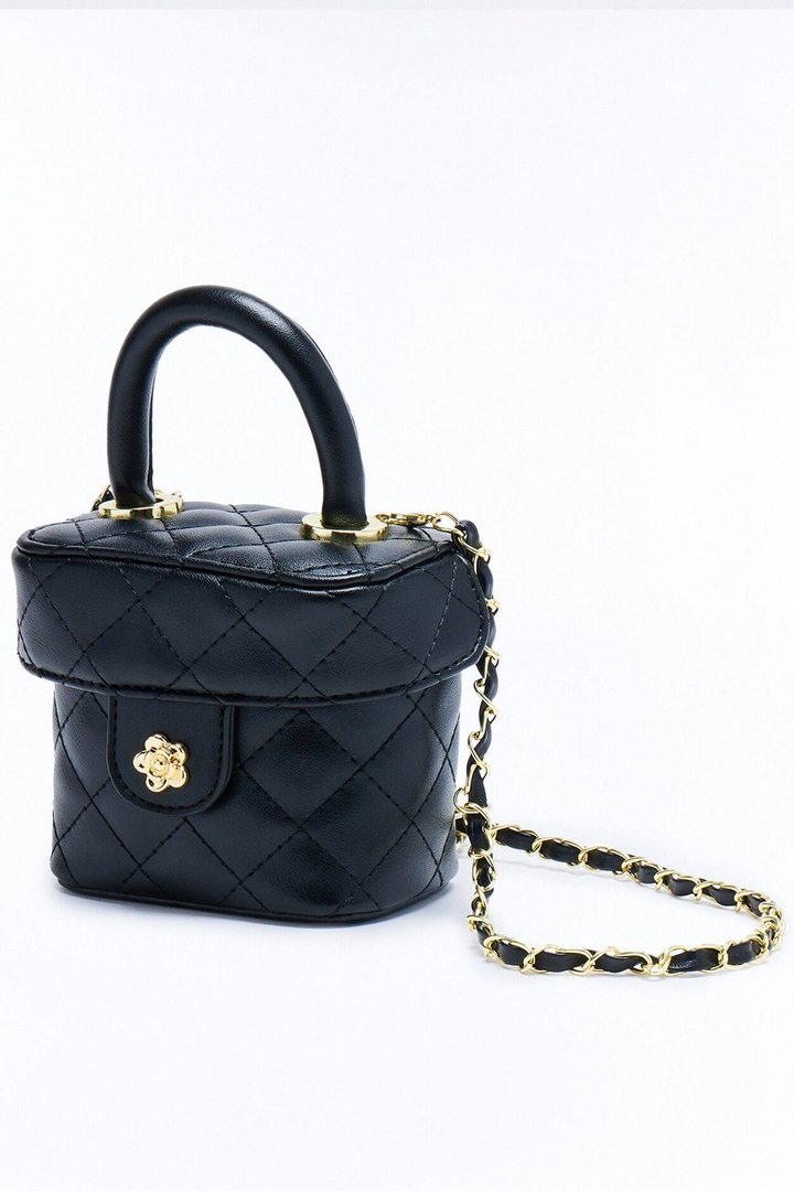 Petite Essential Faux Leather Crossbody Bag - Black