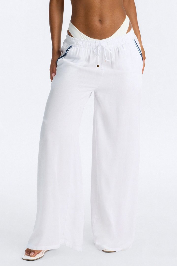 Getaway Dream Cover Up Pants - White