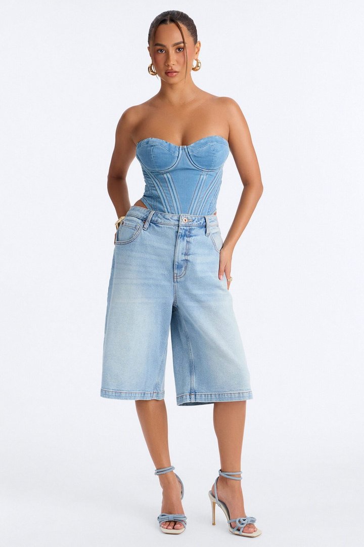 Get A Good Look Heeled Sandals - Denim