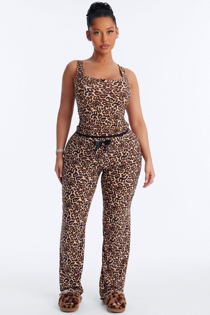 Wild Side 2pc PJ Pant Set - Leopard
