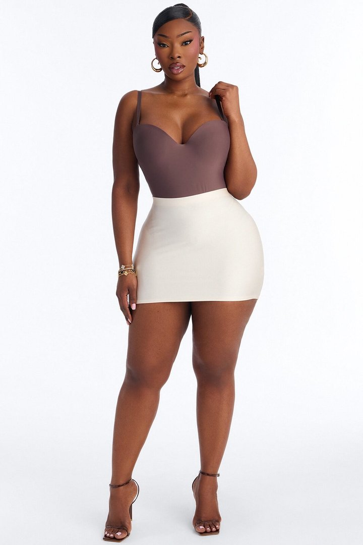 Classic Look Bodysuit - Brown