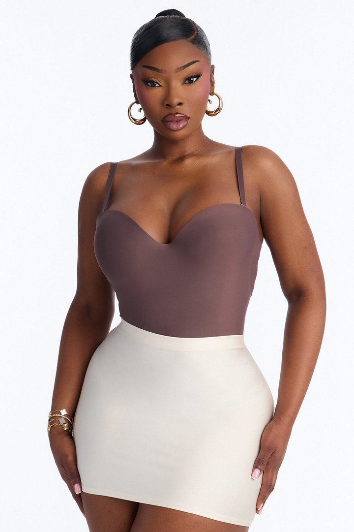 Classic Look Bodysuit - Brown