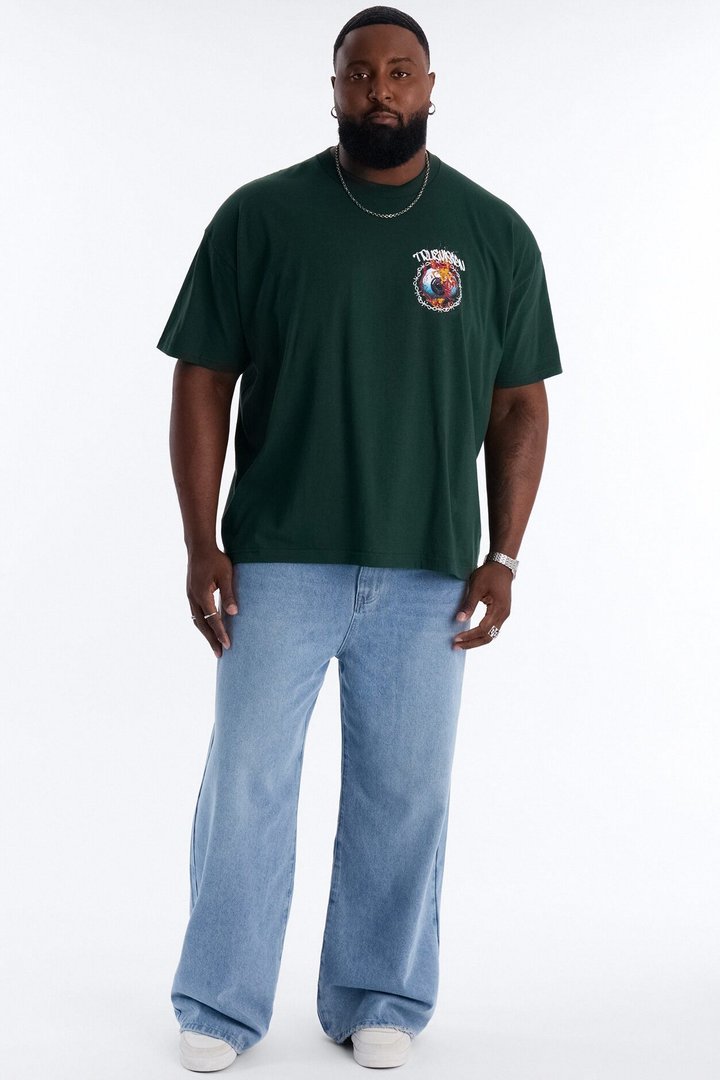 True Vision Boxy Short Sleeve Tee - Green