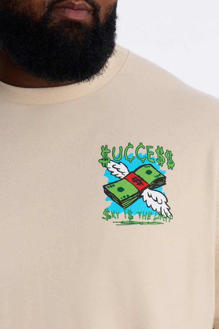 Sky Is The Limit Short Sleeve Tee - Sand