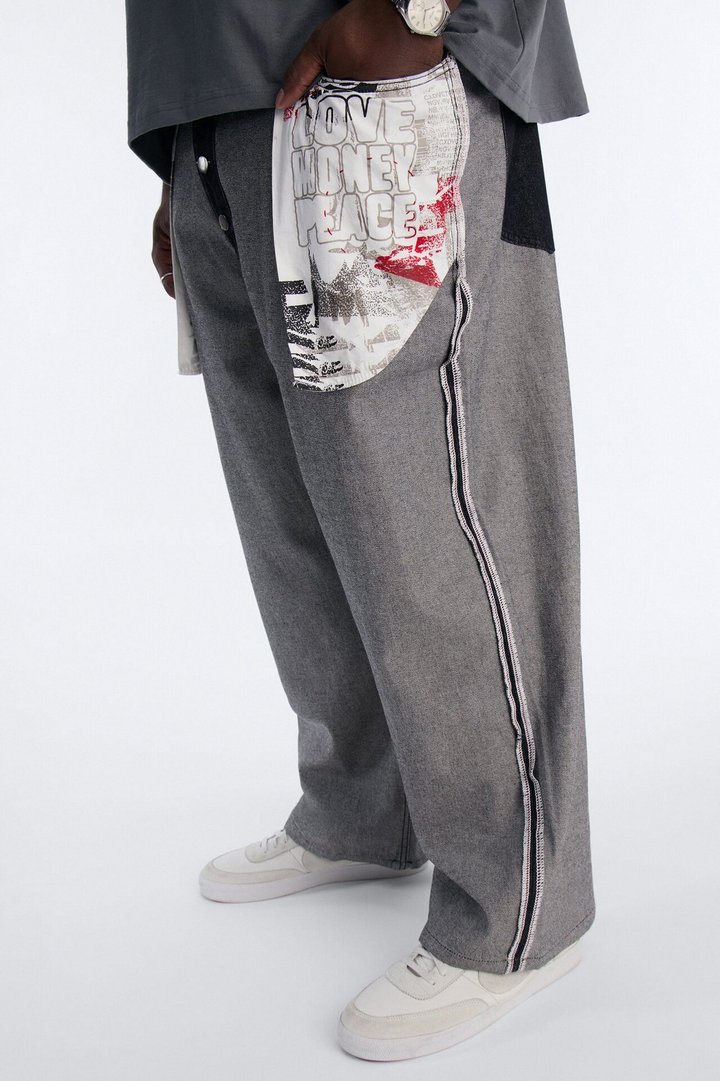 Inside Out Stacked Slim Flare Raw Denim Jean - Dark Wash