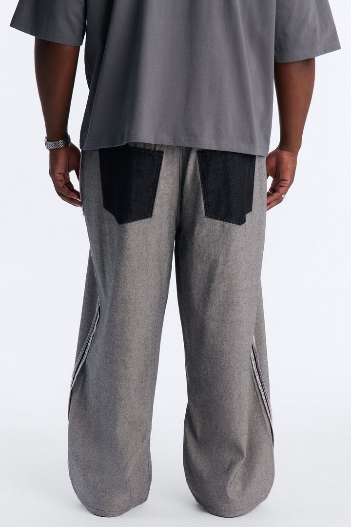 Inside Out Stacked Slim Flare Raw Denim Jean - Dark Wash
