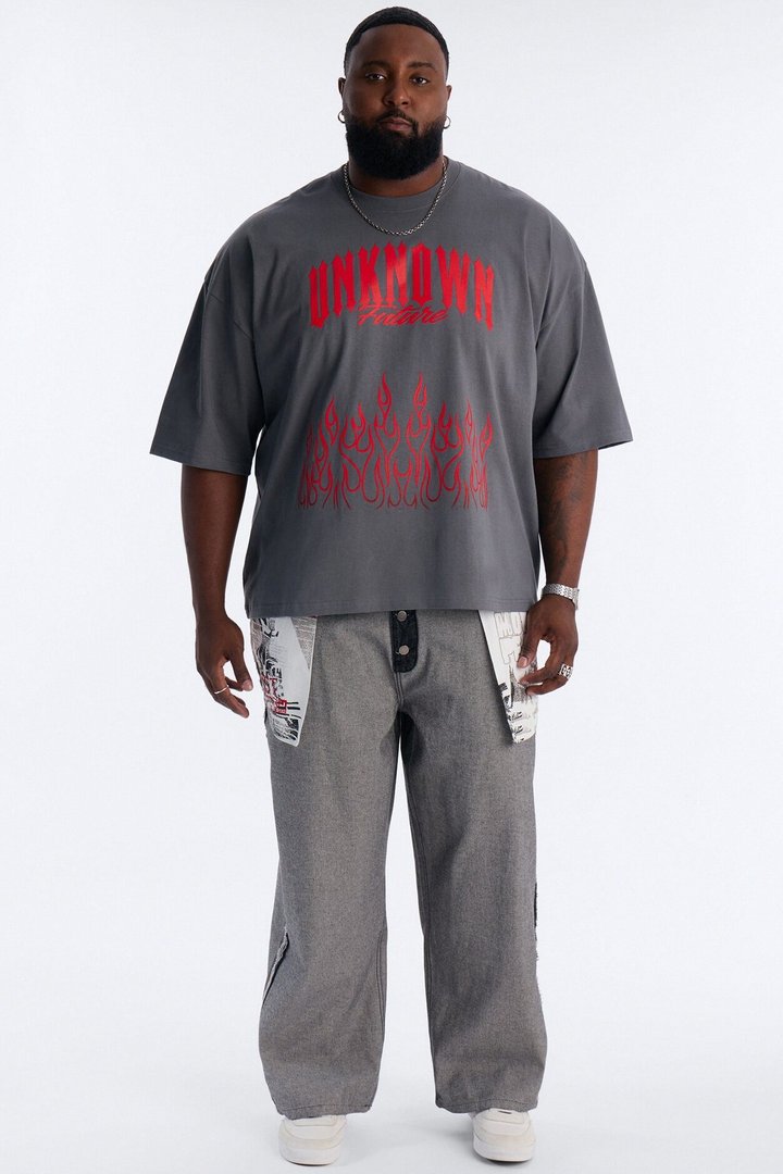 Unknown Future Boxy Short Sleeve Tee - Charcoal