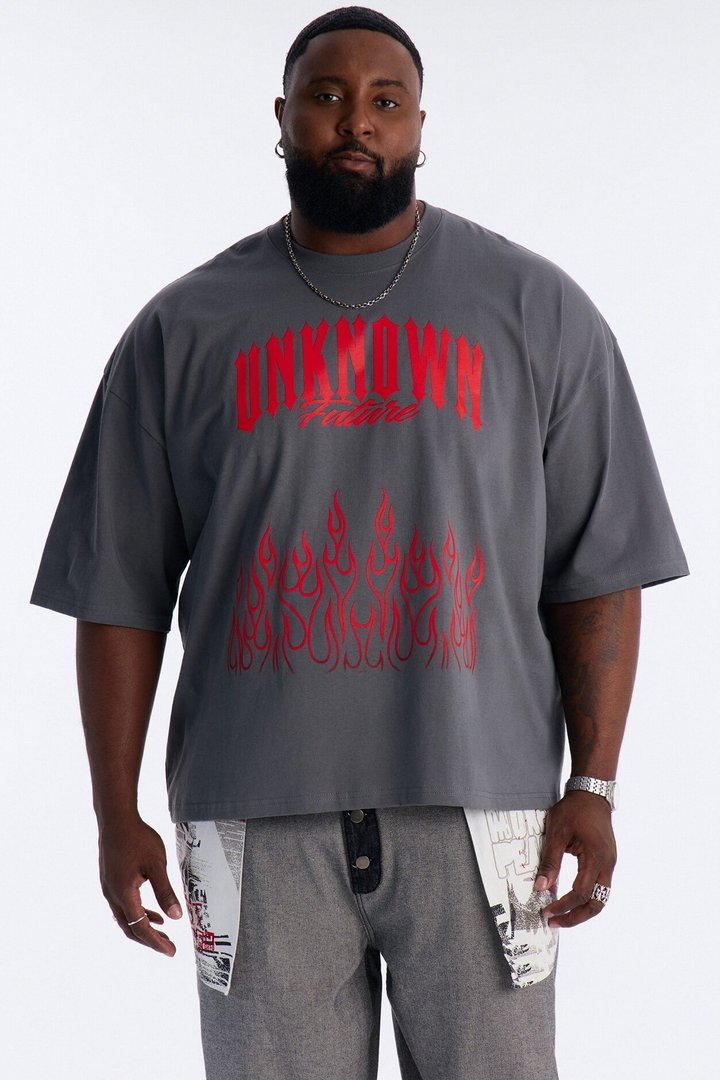 Unknown Future Boxy Short Sleeve Tee - Charcoal