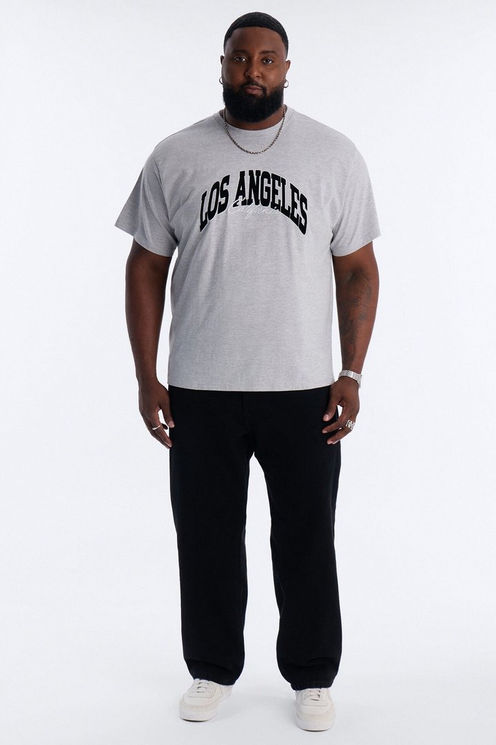 Los Angeles Flocking Short Sleeve Tee - Grey