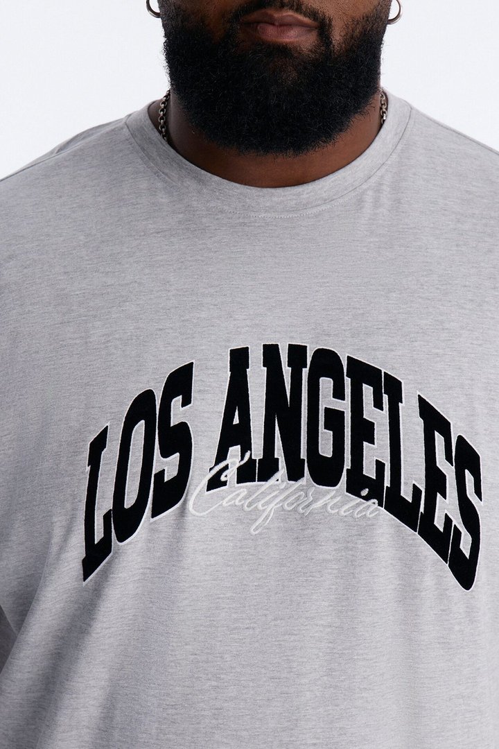 Los Angeles Flocking Short Sleeve Tee - Grey
