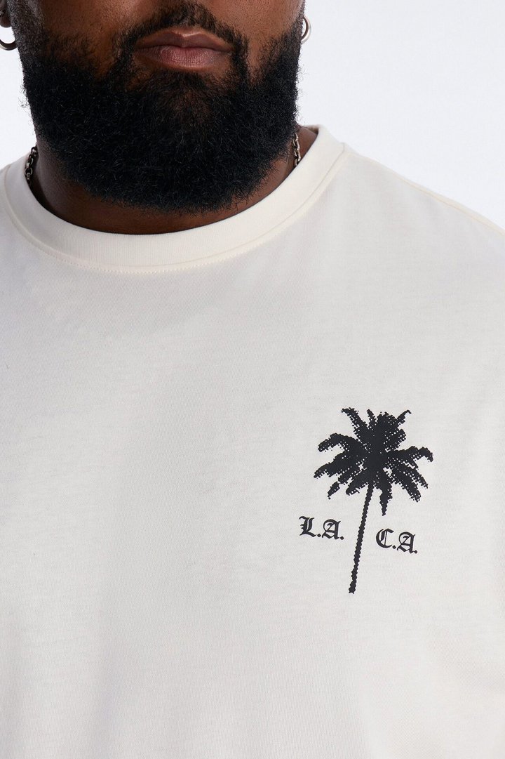 Minimal Sunset Short Sleeve Tee - White