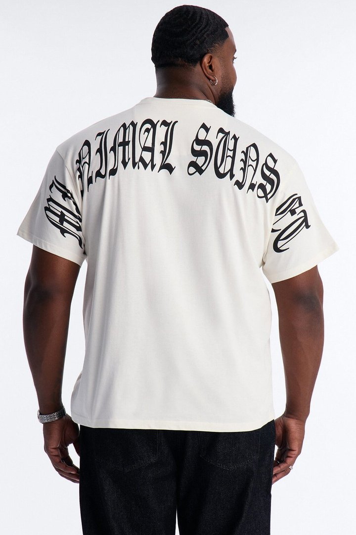 Minimal Sunset Short Sleeve Tee - White