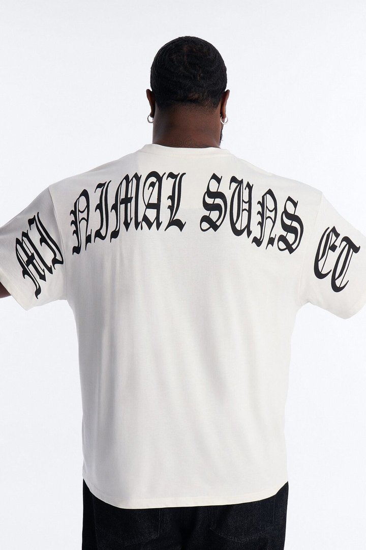 Minimal Sunset Short Sleeve Tee - White