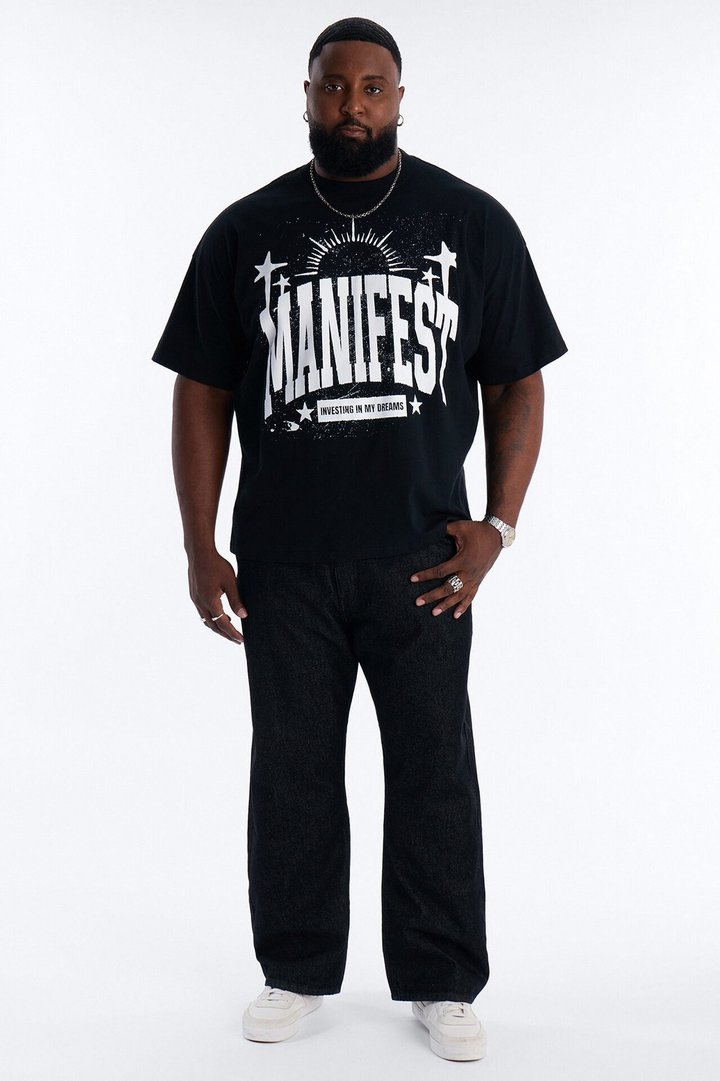 Manifest Success Boxy Short Sleeve Tee - Black