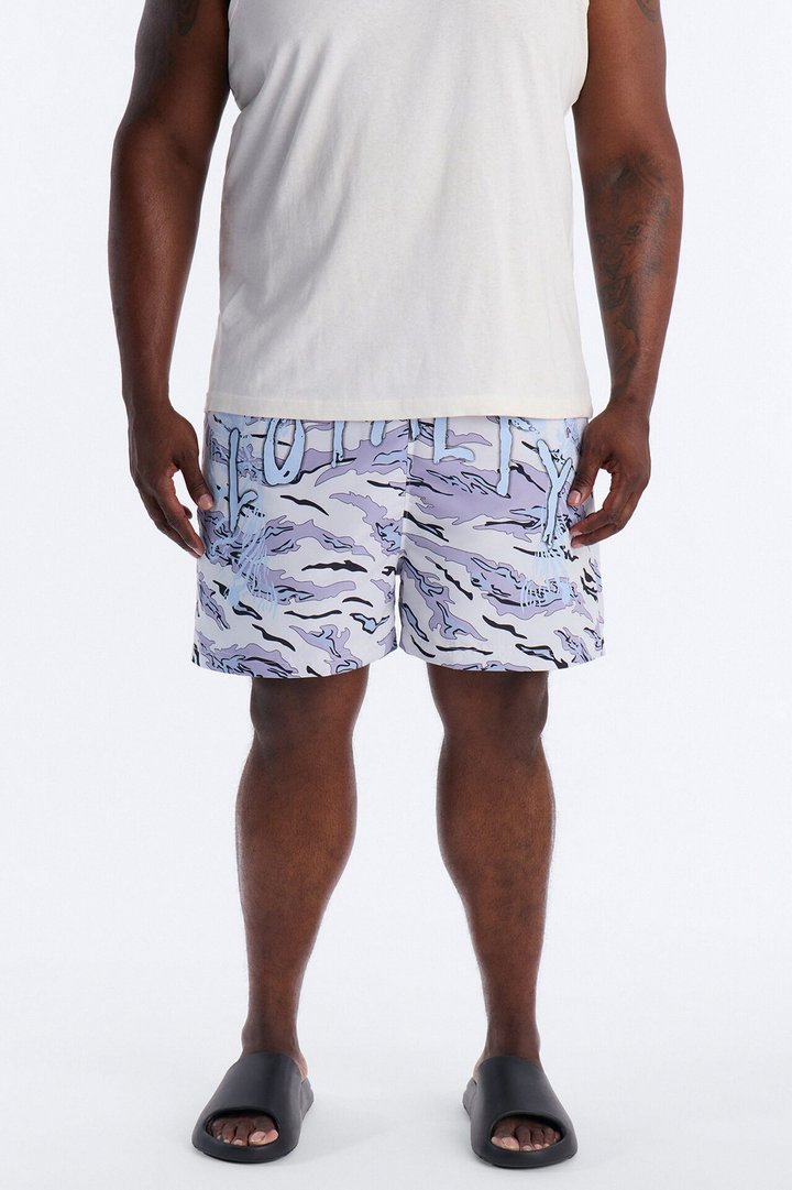 Loyalty First Camo Swim Trunk 4″ - Purple/combo