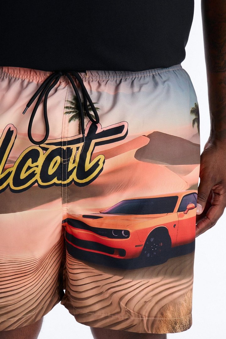 Hellcat Desert Heatwave Photoreal Swim Trunk 7″ - Multi Color