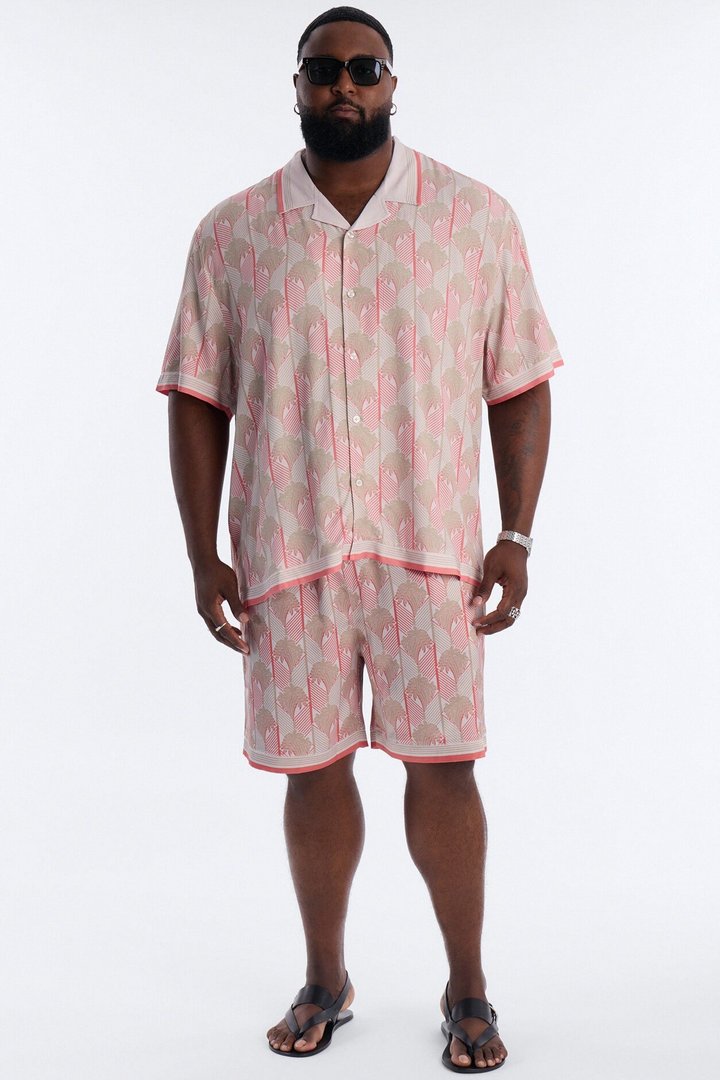 Crimson Palms Short - Red
