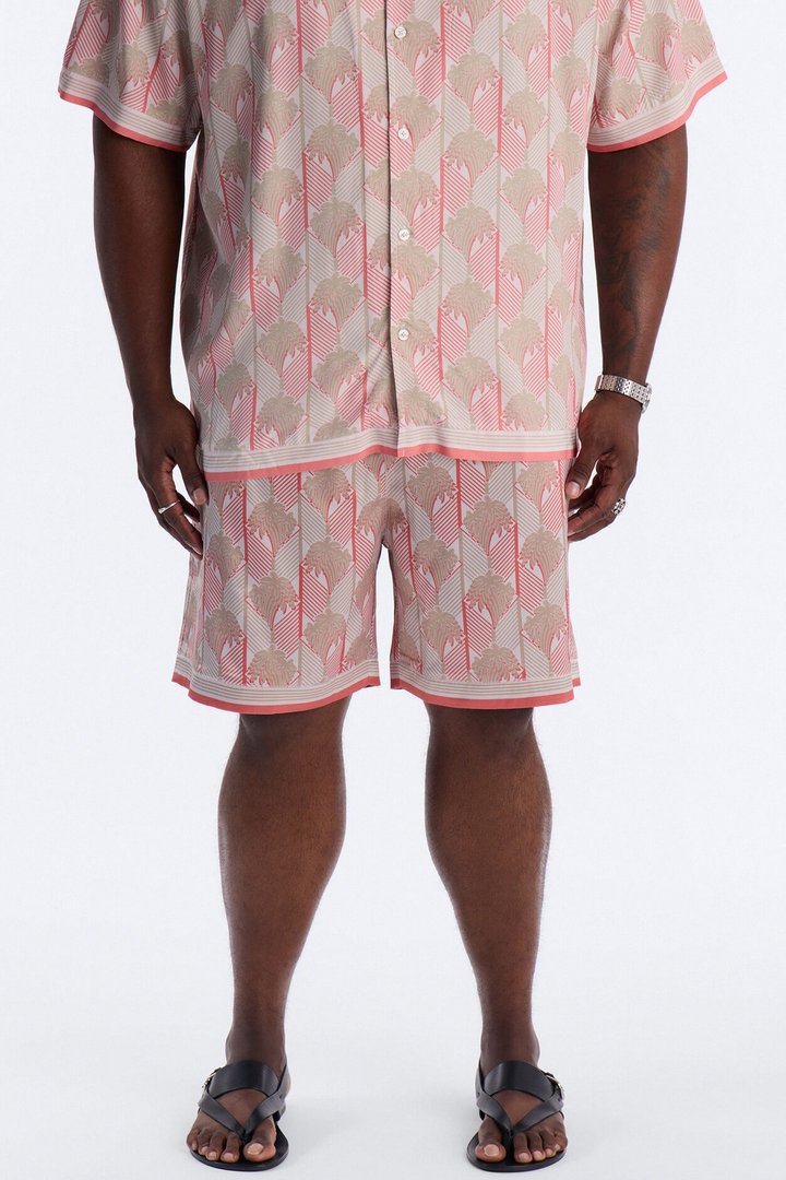 Crimson Palms Short - Red