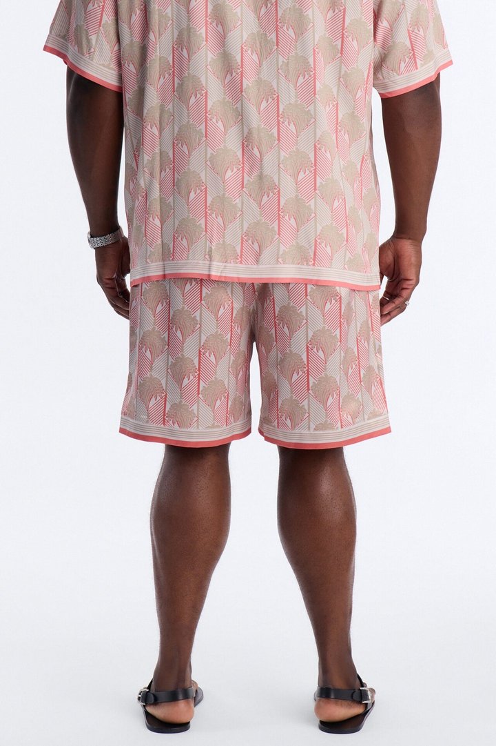 Crimson Palms Short - Red